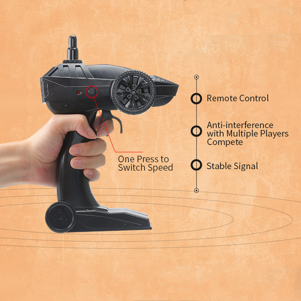 Kids 6 Wheels RC Car Reomote Control Monster Truck Dual Motors Two Speed Off-road Truck