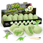 Glow in The Dark Dinosaur Eggs Excavation Kit 12-Pack Luminous Dinosaurs Surprise Dino Eggs