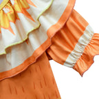 Girls Pepa Dress Fancy Madrigal Family Party Cosplay Outfit for Kids Party Costume