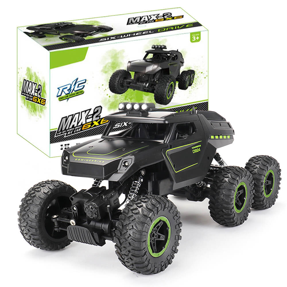 Kids 6 Wheels RC Car Reomote Control Monster Truck Dual Motors Two Speed Off-road Truck