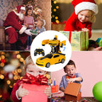 1:14 Remote Control Transformer Robot Car Toys Gesture Sensing RC Car Transforming with Sounds, LED Lights