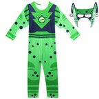 Kids Wild Kratts Jumpsuit and Mask Halloween Costume Party Cosplay Full Set for Boys Girls