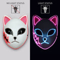 Tanjiro Sabito Mokomo Demon LED Mask Fashion Cosplay Mask Halloween Party Props