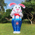 Adult Inflatable Bunny Costume Easter Blow Up Rabbit Costume Fancy Event Costume for Easter Party Cosplay Costume for for Man Women
