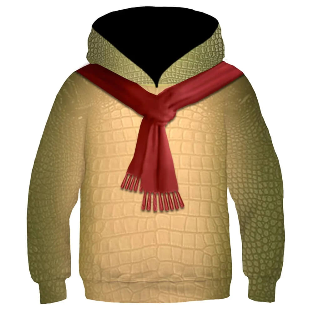 Adult Crocodile Hoodie Unisex Plus Size Hoody Long Sleeve Sweatshirt for Cosplay Carnival