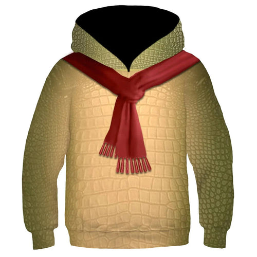 Adult Crocodile Hoodie Unisex Plus Size Hoody Long Sleeve Sweatshirt for Cosplay Carnival