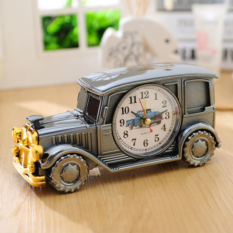 Super Cool Motorcycle Alarm Clock Watch Shape Creative Retro Gifts