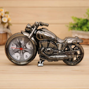 Super Cool Motorcycle Alarm Clock Watch Shape Creative Retro Gifts