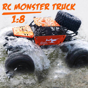 1/8 Amphibious RC Car Big IP66 Water Monster Vehicle 4WD Remote Control Off-road Truck