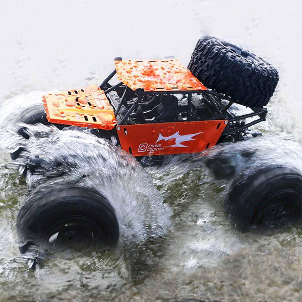Amphibious RC Car Big 1/8 Water Monster Vehicle 4WD Remote Control Off-road Truck