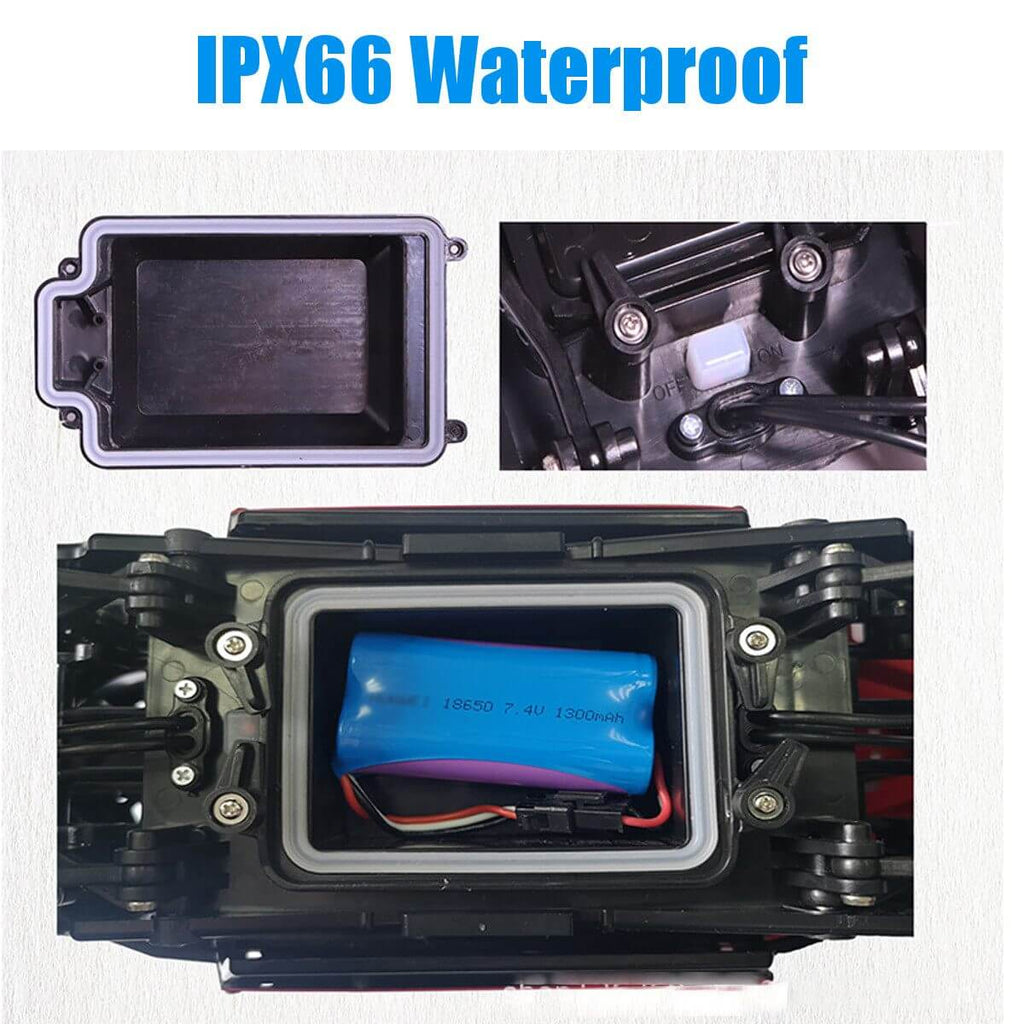 Big Amphibious RC Truck 1/8 Scale Waterproof Remote Control Car 4WD Off-road Truck IP66 Water Monster Vehicle