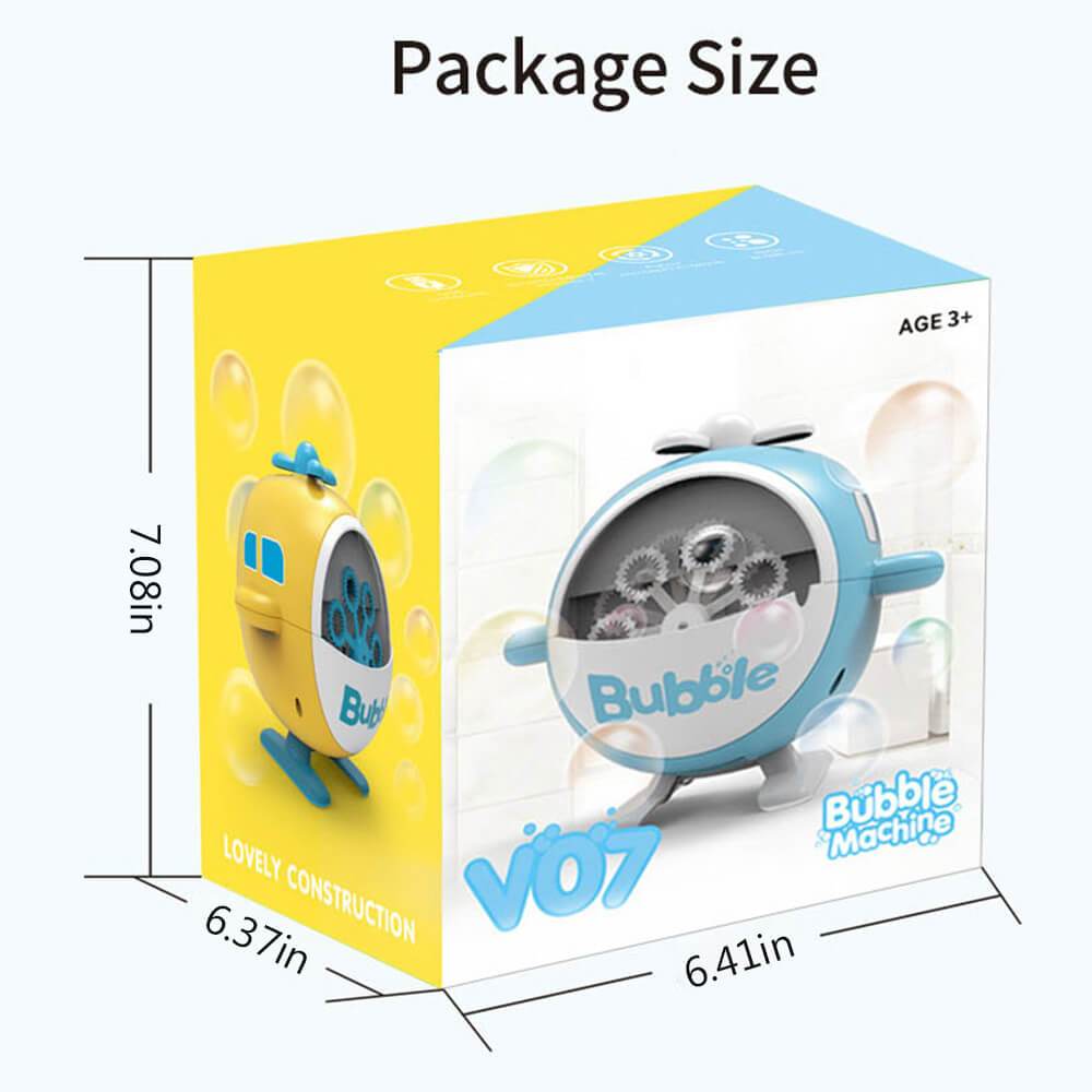 Kids Bubble Machine - Automatic Bubble Maker Helicopter Toy Gift for Girls and Boys