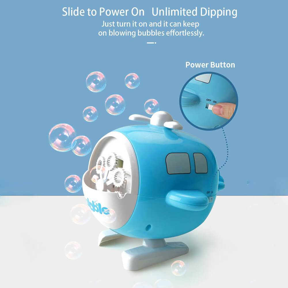 Kids Bubble Machine - Automatic Bubble Maker Helicopter Toy Gift for Girls and Boys