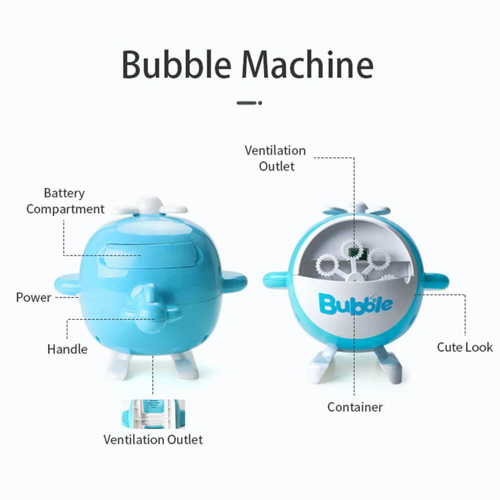 Kids Bubble Machine - Automatic Bubble Maker Helicopter Toy Gift for Girls and Boys
