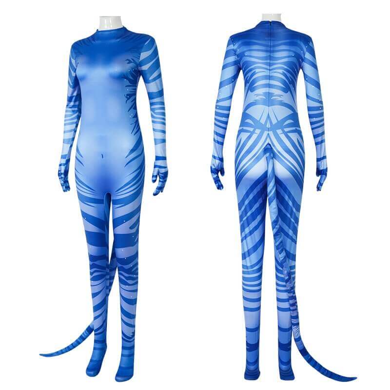 Neytiri Cosplay Costume The Way of Water Na'vi Jumpsuit Neytiri Outfit for Girls and Adult