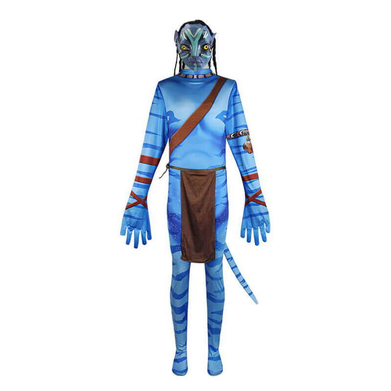 Neytiri Costume The Way of Water Jake Sully Jumpsuit Cosplay Full Set for Kids and Adult