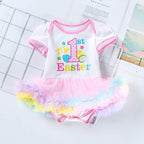 Sunbaby Newborn Baby Girl "My First Easter" Dress Set