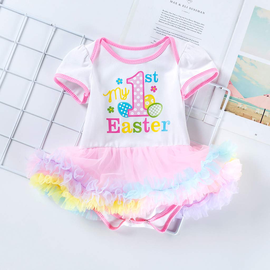Sunbaby Newborn Baby Girl "My First Easter" Dress Set