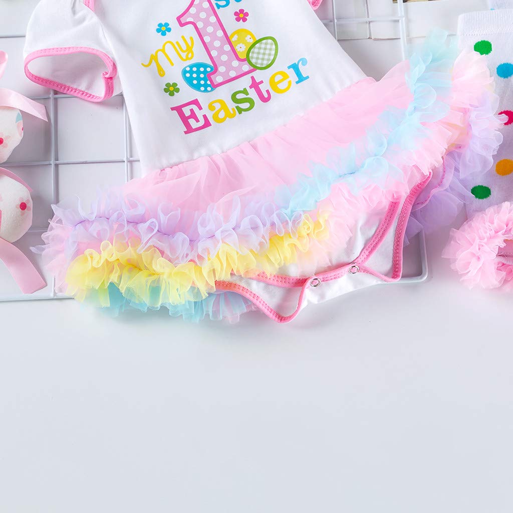 Sunbaby Newborn Baby Girl "My First Easter" Dress Set