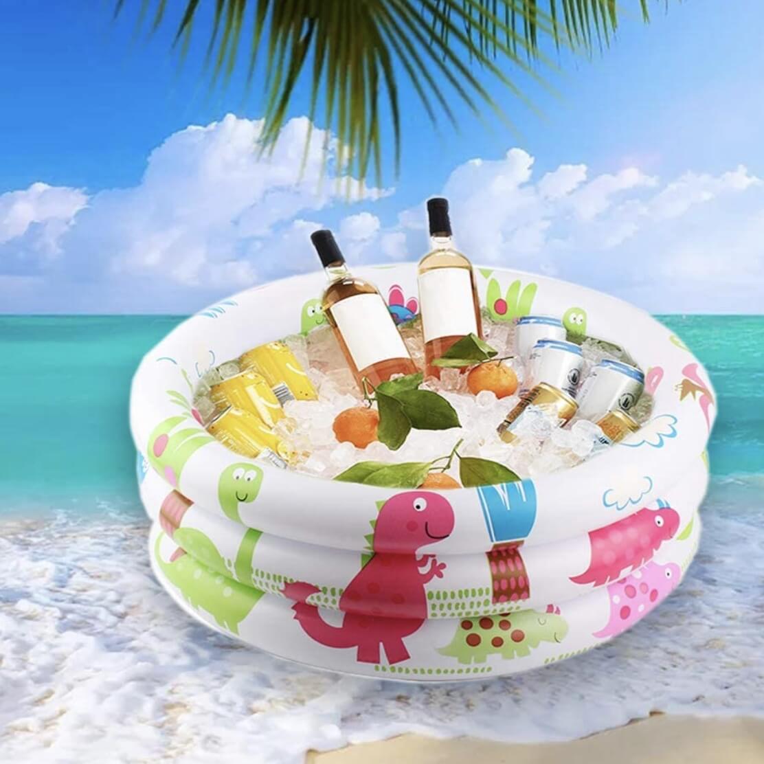 Kids Inflatable Swimming Pool Dinosaur Printed Children's Swimming Bath Paddling Pool