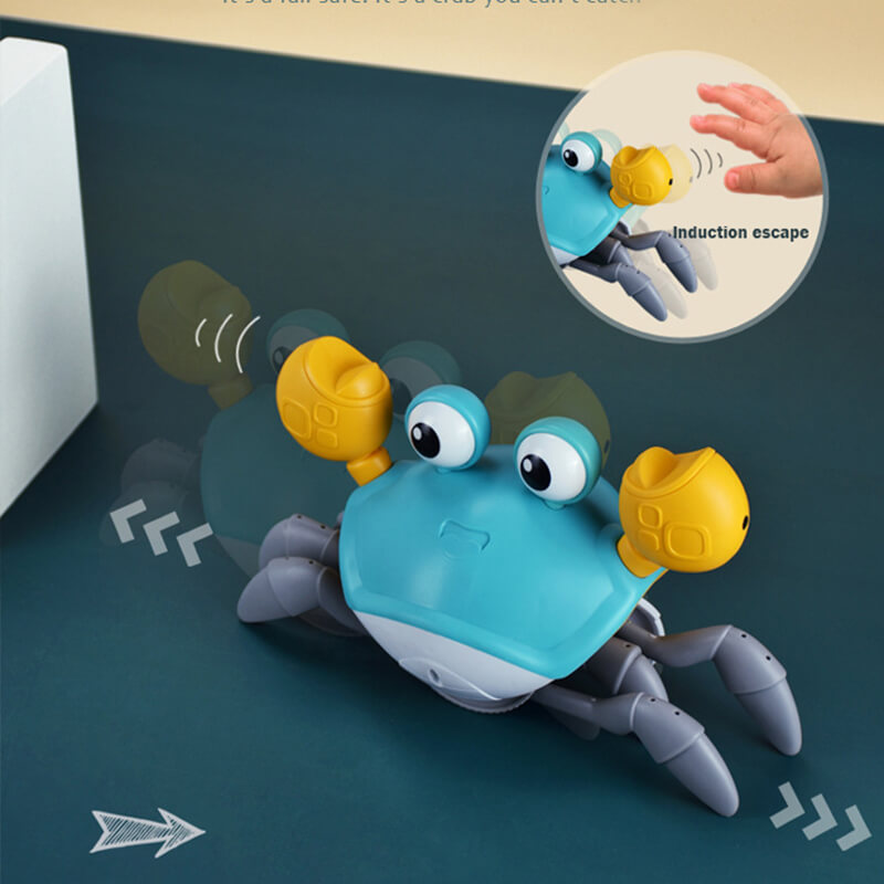 Baby Kids Bathing Shower Crab Automatically Avoid Obstacle Crawling Musical Beach Toys
