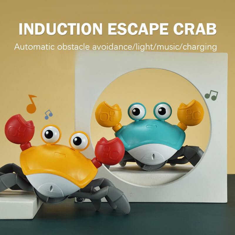 Baby Kids Bathing Shower Crab Automatically Avoid Obstacle Crawling Musical Beach Toys