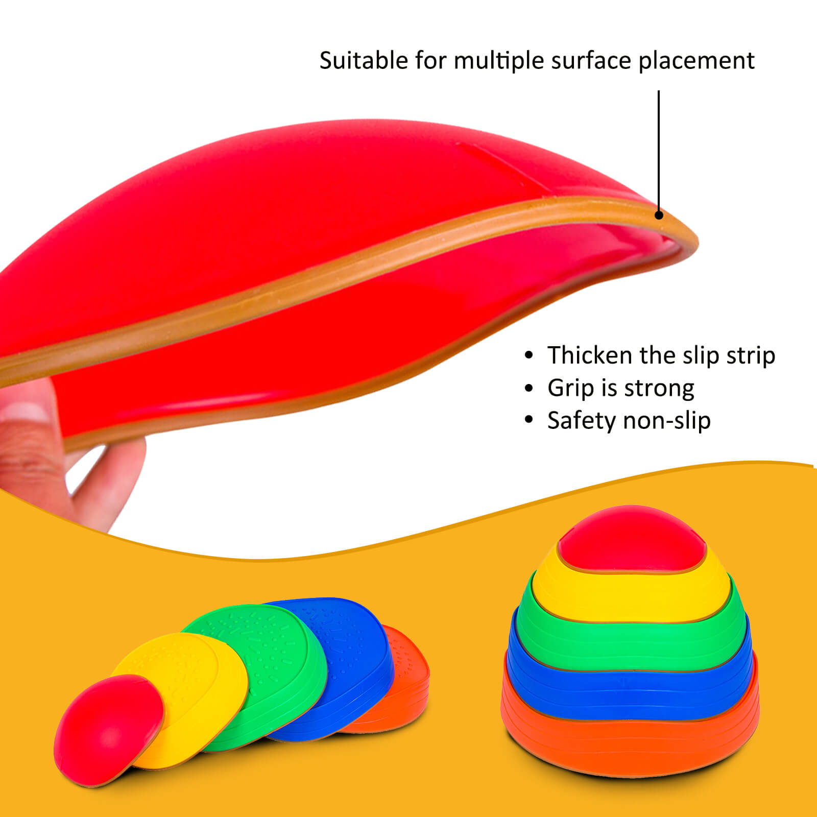 Toodler Kids Stepping Stones Balance Stones Safe Non-Slip Blocks for Balance Training
