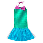 Kids Mermaid Dress Beach Vacation Sundress Girl's Mermaid Shimmering Slip Dress Party Princess Dress Up Costume