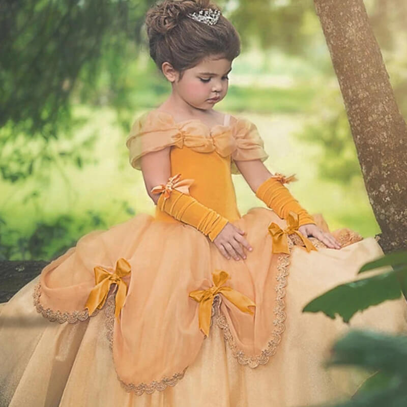 Princess Belle Dress Halloween Costume Party Ball Gown Dress Sun Baby Princess Belle Dress Halloween Costume Party Ball Gown Dress Sun Baby