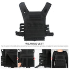 Tactical MOLLE Vest Airsoft Paintball Vest Adjustable CS Field Training Vest Chest Protector