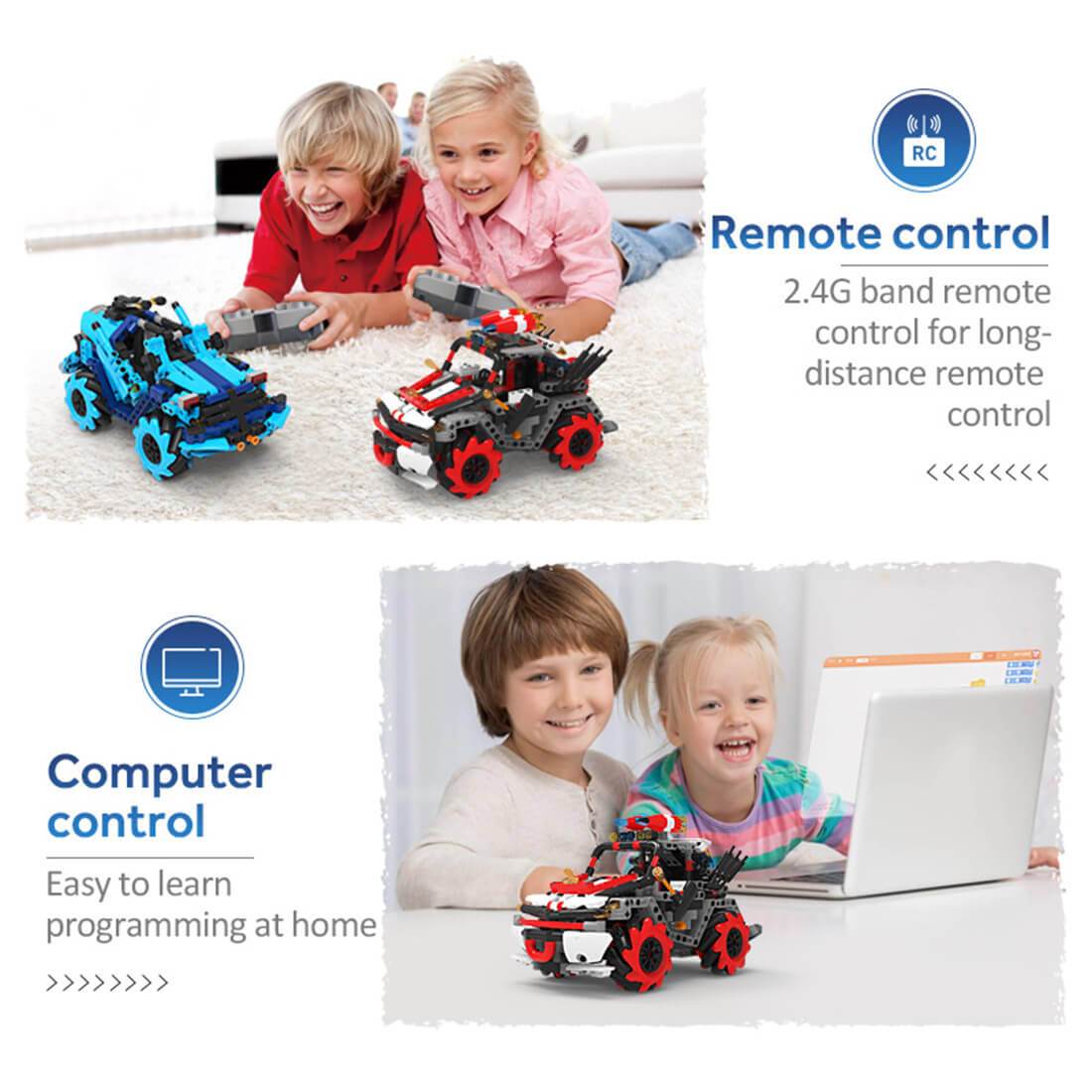 2.4Ghz Climbing Building Blocks Remote Control Car All-terrain Stunt Off-Road 360° Rotate Car