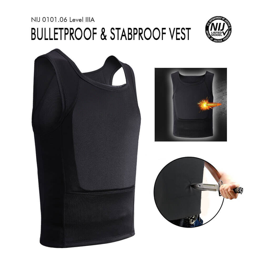 Enhanced Bullet Proof and Stabbing Proof Vest Body Armor - NIJ Level IIIA Protection