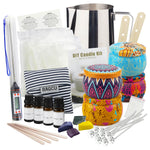 Candle Maker Kit DIY Candle Kit Full Set with Dyes, Fragrance Oil, Melting Pot, Cotton Wicks, Beeswax, Wooden Stick, Candle Tins and More