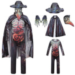 Kids Plague Doctor Costume Halloween Punk Party Cosplay Outfit Suit