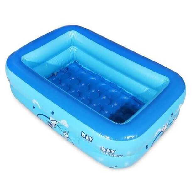 120CM Children Inflatable Swimming Pool Baby Kid Home Outdoor Square Bathing Tub