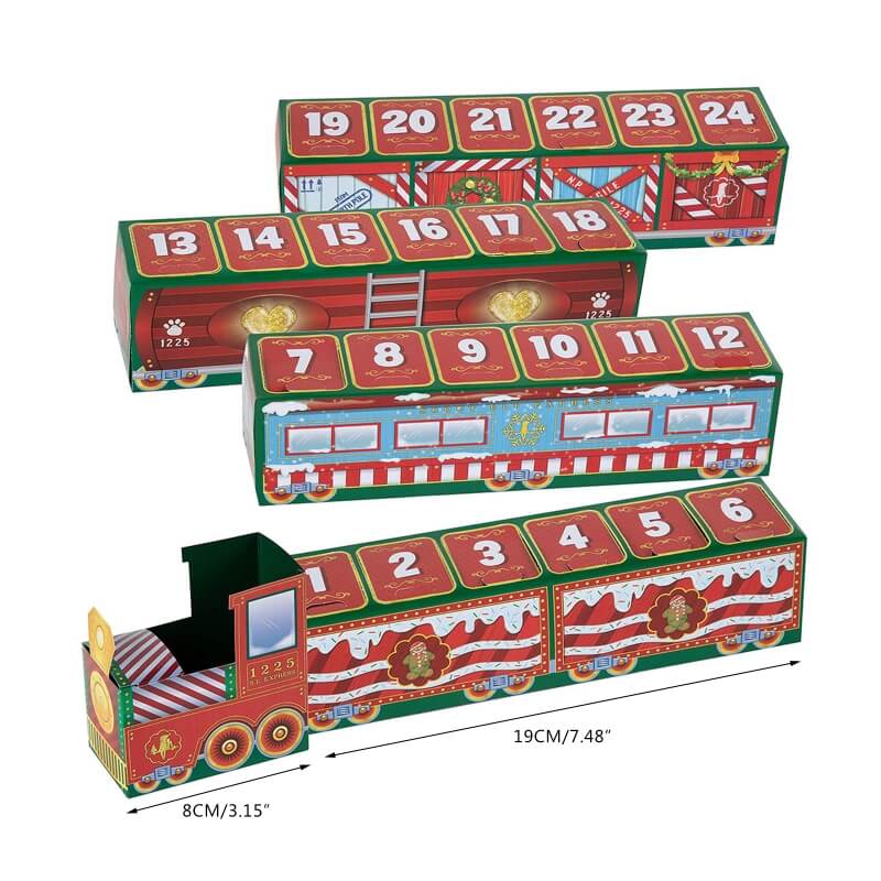 Kids Countdown Calendar 2025 Christmas Train Toy 24 Days Christmas Blind Box Xmas Gifts for Kids
