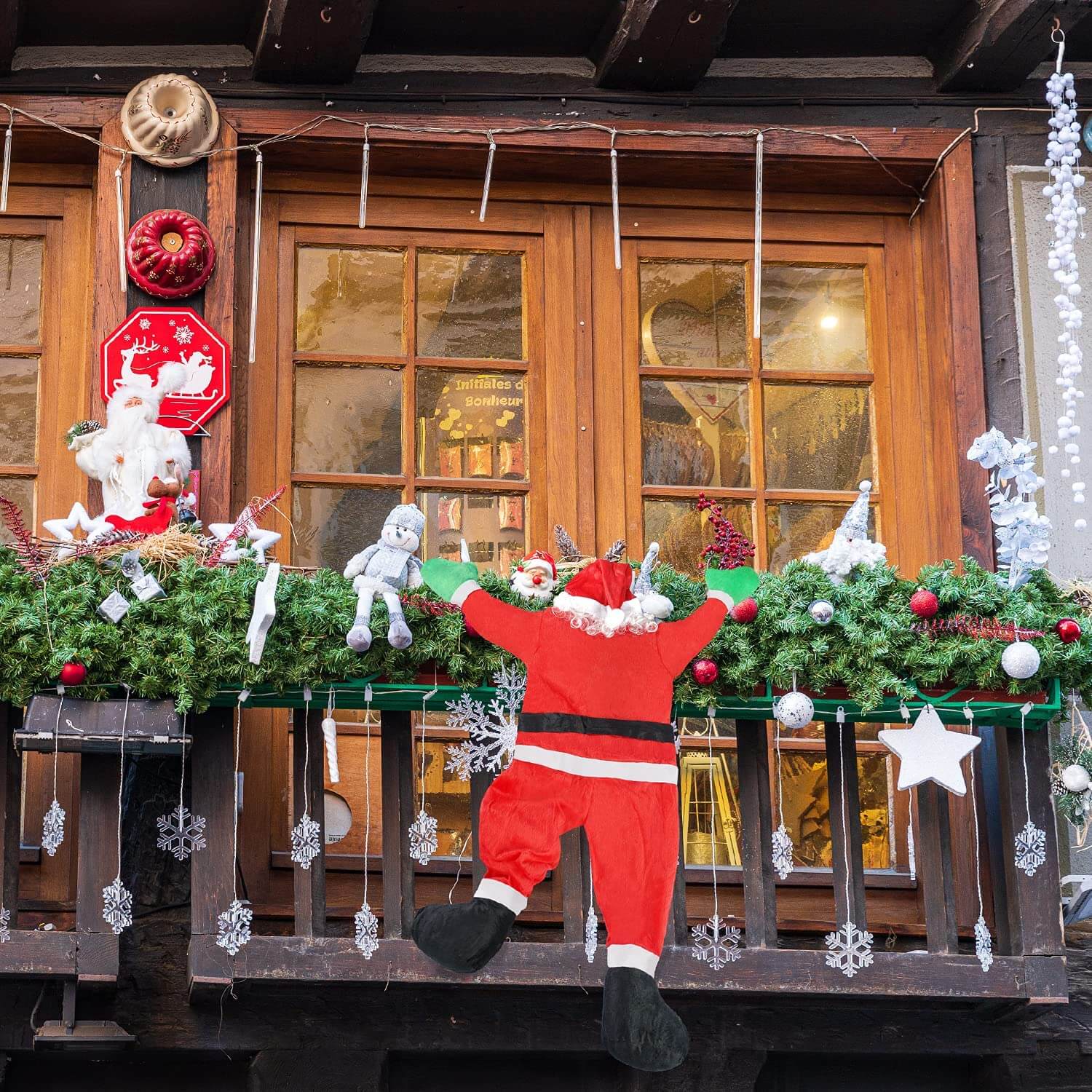 Christmas Santa Claus Hanging Decoration Santa Climbing Oranment for Home