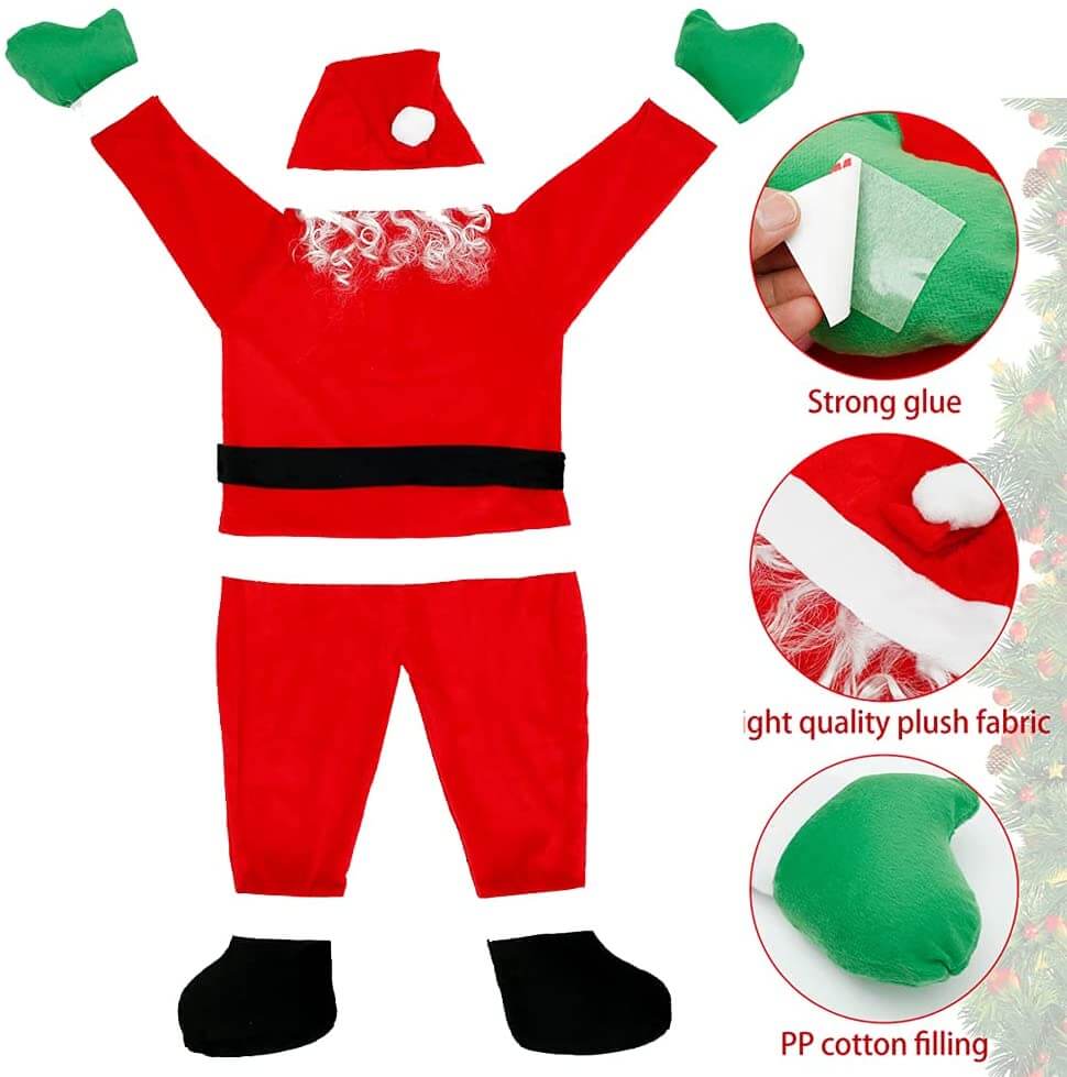 Christmas Santa Claus Hanging Decoration Santa Climbing Oranment for Home