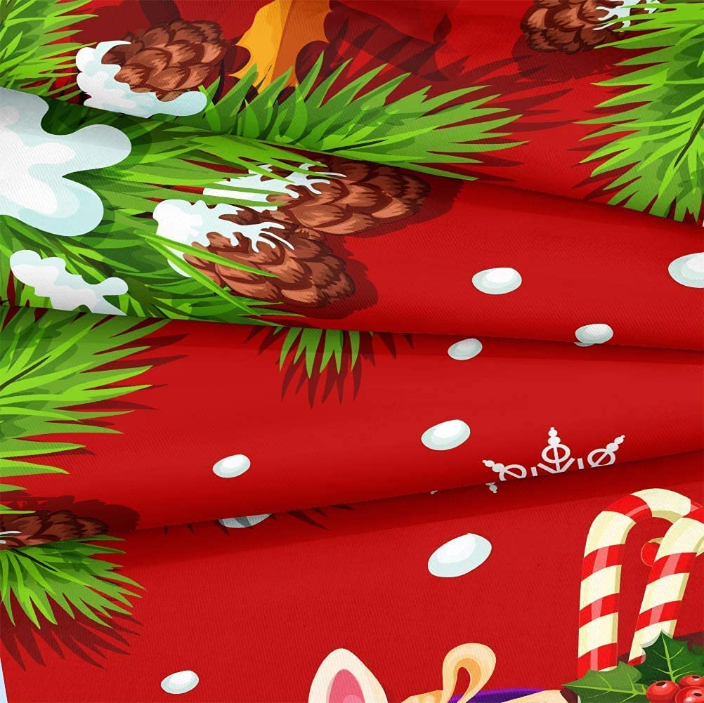 Christmas Bedding Set Santa Claus Cover Set Red Xmas Presents and Christmas Tree Printed Festival Quilt Cover