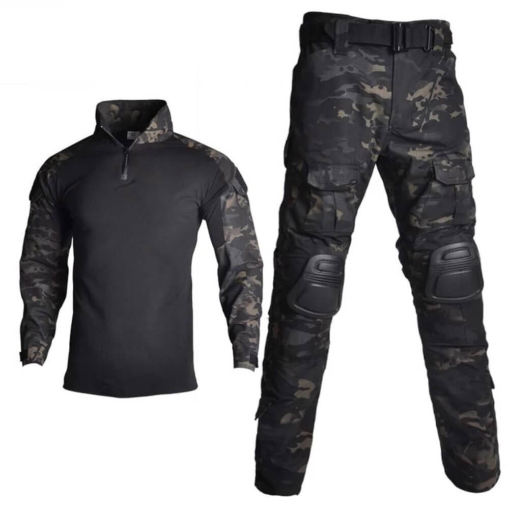 Tactical Combat Uniform Training Uniform Airsoft Paintball Camo Shirts and Pants
