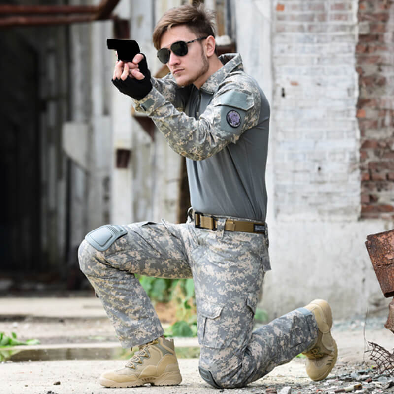 Tactical Combat Uniform Training Uniform Airsoft Paintball Camo Shirts and Pants