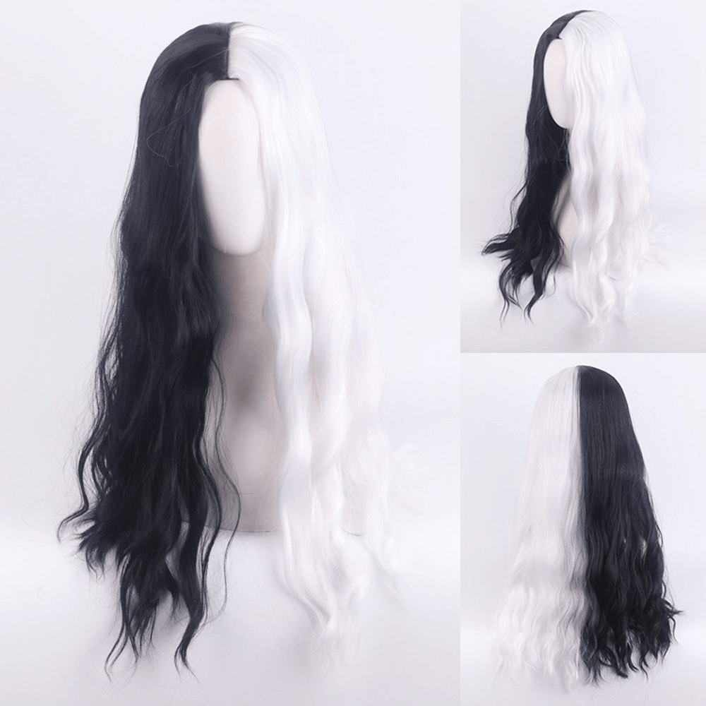 Black and White Wig for Halloween Cosplay