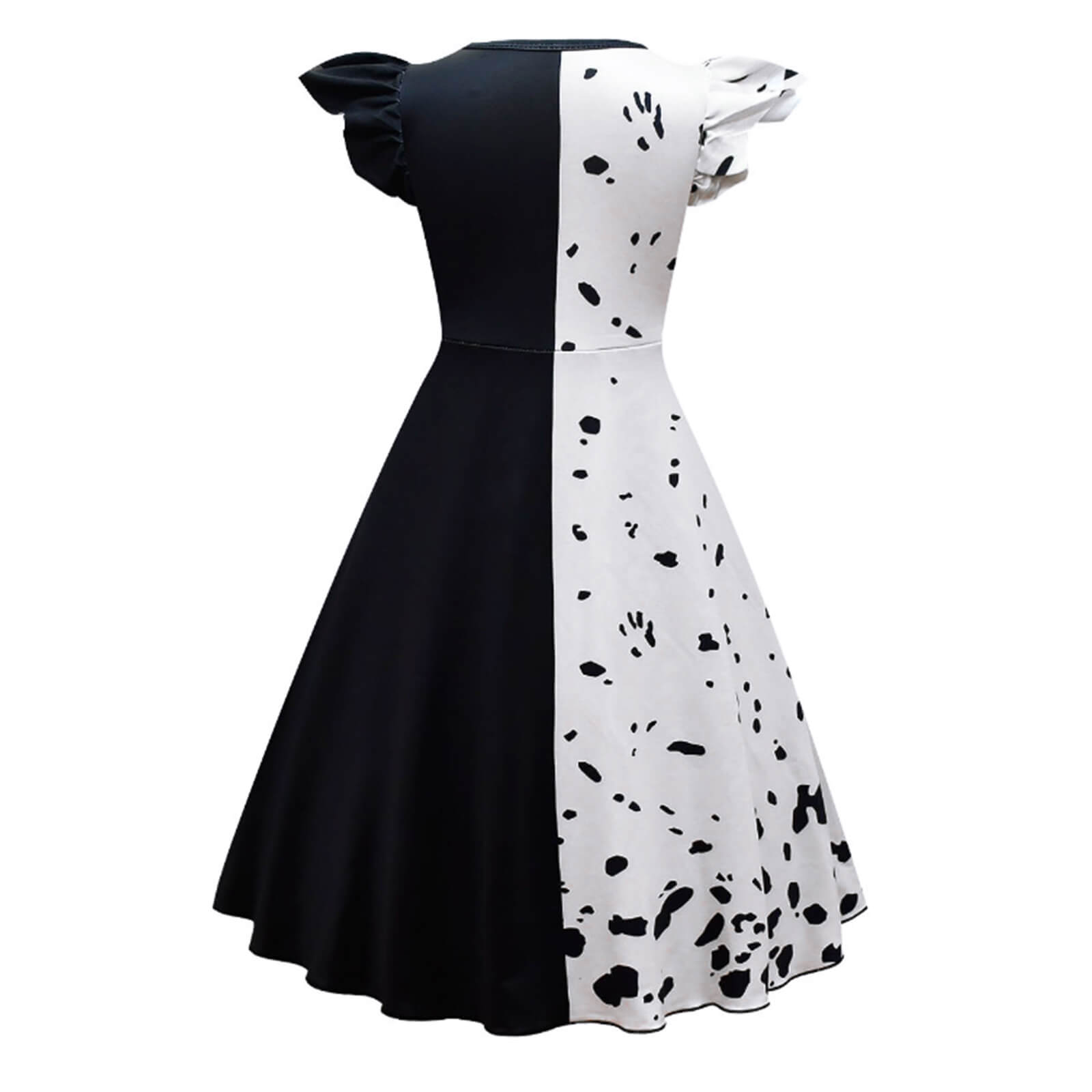 Kids Iconic Black White Costume Fashion Party Carnival Dress Girls Halloween Costume