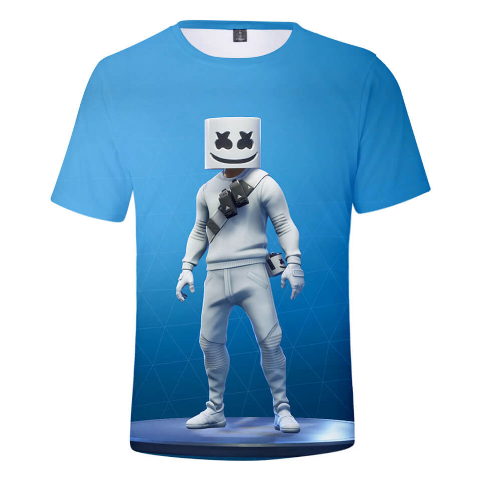 DJ Marshmallow T-shirt Pullover Short Sleeve Shirt For Kids and Adult