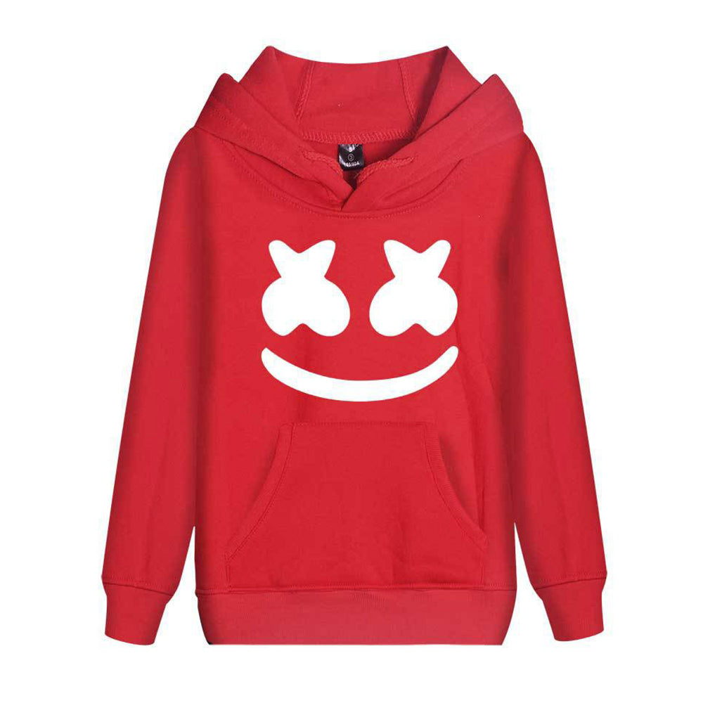 DJ Marshmallow Hoodie DJ Smiley Face Unisex Pullover Sweatshirt