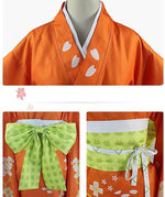 Adult Danganronpa 2 Saionji Hiyoko Kimono Costume Set and Wig for Women Men Halloween Cosplay