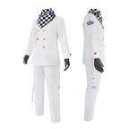 Anime Kokichi Oma Uniforms Scarf Cloak Wig Set Cosplay Costume for Adult