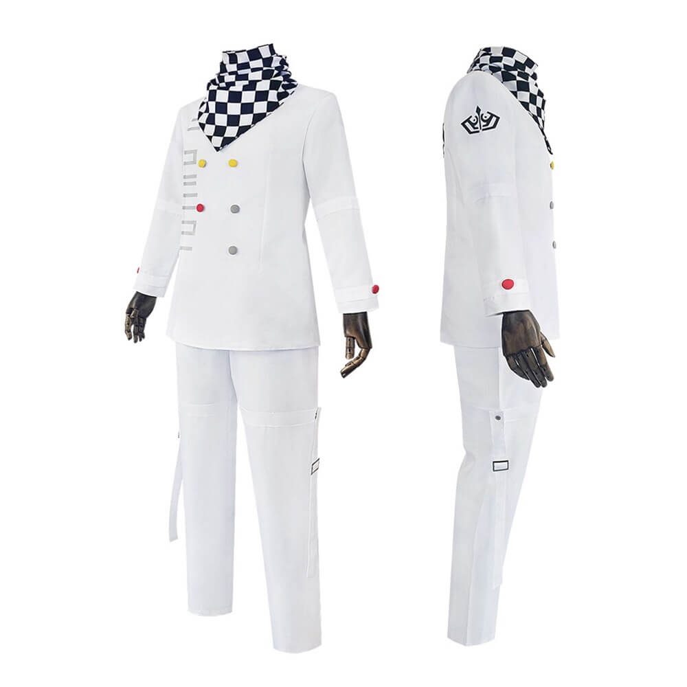 Anime Kokichi Oma Uniforms Scarf Cloak Wig Set Cosplay Costume for Adult