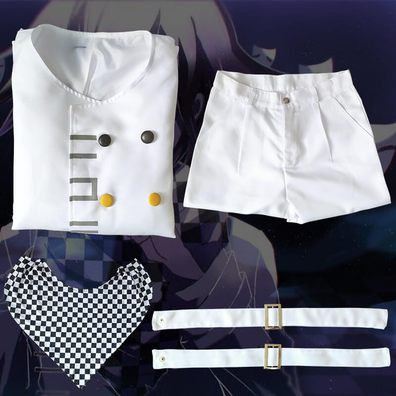 Anime Kokichi Oma Uniforms Scarf Cloak Wig Set Cosplay Costume for Adult