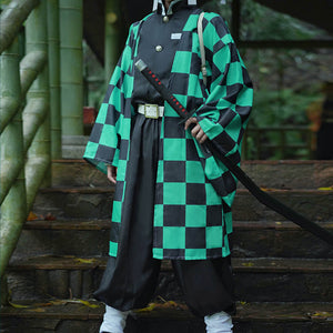 Tanjiro Kamado Costume Halloween Tanjiro Cosplay Outfit Full Set